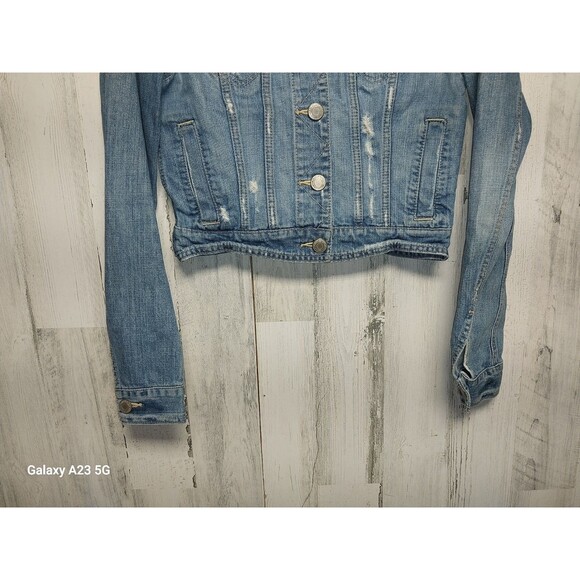 American Eagle Distressed Jean Jacket Size S - Picture 2 of 7